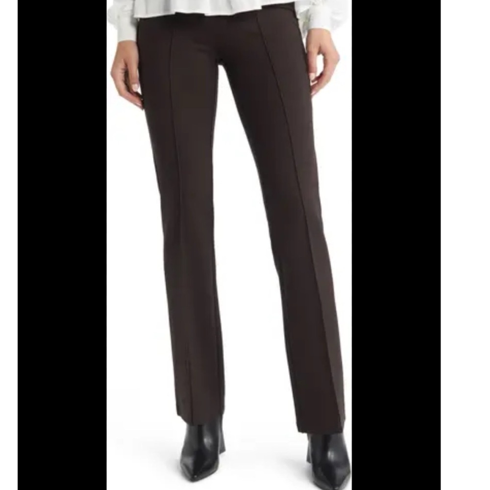 Women’s Elizabeth and James black stretch pull on career style ponte pants sz L